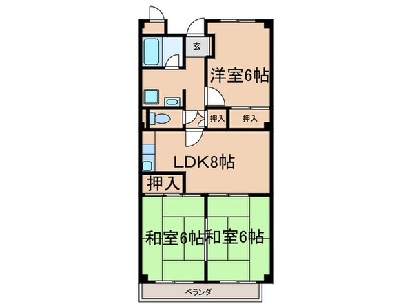 グランドハイツ杉田Ⅰの物件間取画像